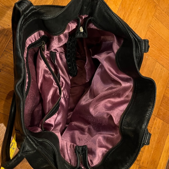 Leather black shoulder bag - Picture 5 of 6